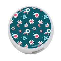 Cute Flowers Flower Seamless Model Spring 4-port Usb Hub (one Side) by Wegoenart