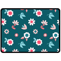 Cute Flowers Flower Seamless Model Spring Fleece Blanket (large)  by Wegoenart