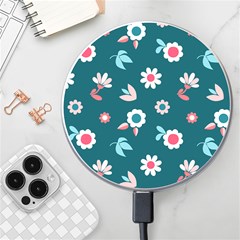 Cute Flowers Flower Seamless Model Spring Wireless Charger by Wegoenart