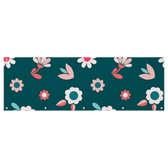 Cute Flowers Flower Seamless Model Spring Banner And Sign 12  X 4 