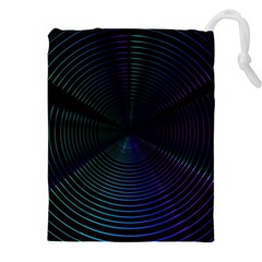 Circle Ring Background Wallpaper Drawstring Pouch (4xl) by Wegoenart