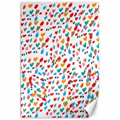 Hearts Heart Love Background Pattern Wallpaper Canvas 20  X 30  by Wegoenart