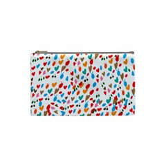 Hearts Heart Love Background Pattern Wallpaper Cosmetic Bag (small)