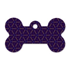 Background Pattern Texture Purple Dog Tag Bone (one Side)