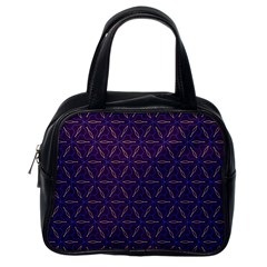 Background Pattern Texture Purple Classic Handbag (one Side) by Wegoenart