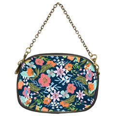 Flowers Flower Flora Nature Floral Background Painting Chain Purse (two Sides)