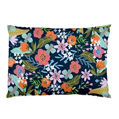 Flowers Flower Flora Nature Floral Background Painting Pillow Case by Wegoenart