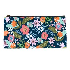 Flowers Flower Flora Nature Floral Background Painting Pencil Case by Wegoenart