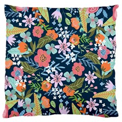 Flowers Flower Flora Nature Floral Background Painting Large Flano Cushion Case (two Sides) by Wegoenart