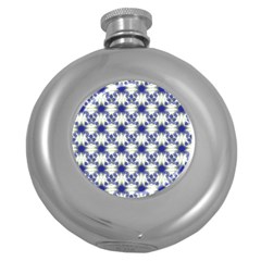 Background Pattern Texture Design Round Hip Flask (5 Oz) by Wegoenart