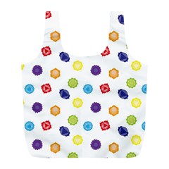 Chakras Cakra Yoga Symbol Template Full Print Recycle Bag (l)