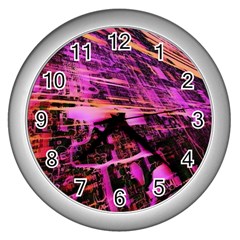 Mirror Fractal Wall Clock (silver) by Sparkle