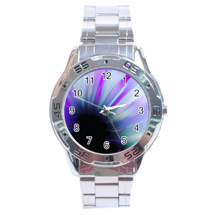 Mirror Fractal Stainless Steel Analogue Watch