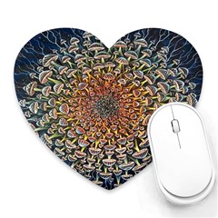 Mirror Fractal Heart Mousepads by Sparkle