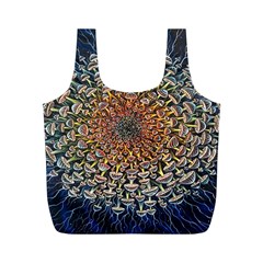 Mirror Fractal Full Print Recycle Bag (m) by Sparkle