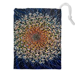 Mirror Fractal Drawstring Pouch (4xl) by Sparkle