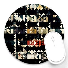 Art-design-color-banner-wallpaper Round Mousepads