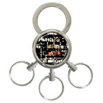 Art-design-color-banner-wallpaper 3-Ring Key Chain Front