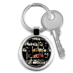 Art-design-color-banner-wallpaper Key Chain (Round)