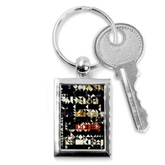 Art-design-color-banner-wallpaper Key Chain (Rectangle)