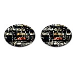 Art-design-color-banner-wallpaper Cufflinks (Oval) Front(Pair)