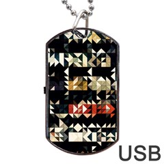 Art-design-color-banner-wallpaper Dog Tag USB Flash (Two Sides)