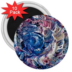 Abstract Ammonite 3  Magnets (10 Pack)  by kaleidomarblingart