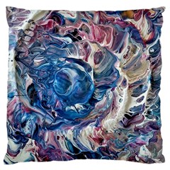 Abstract Ammonite Large Cushion Case (one Side) by kaleidomarblingart