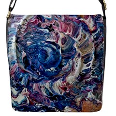 Abstract Ammonite Flap Closure Messenger Bag (s) by kaleidomarblingart