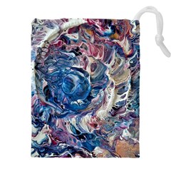 Abstract Ammonite Drawstring Pouch (4xl) by kaleidomarblingart