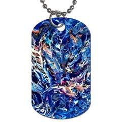 Cobalt Delta Dog Tag (one Side) by kaleidomarblingart