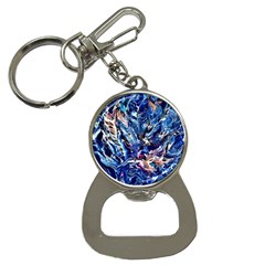 Cobalt Delta Bottle Opener Key Chain by kaleidomarblingart