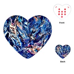 Cobalt Delta Playing Cards Single Design (heart) by kaleidomarblingart