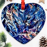 Cobalt delta Heart Ornament (Two Sides) Front