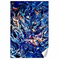 Cobalt Delta Canvas 24  X 36  by kaleidomarblingart