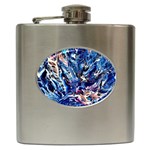 Cobalt delta Hip Flask (6 oz) Front