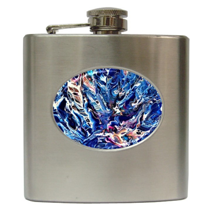 Cobalt delta Hip Flask (6 oz)