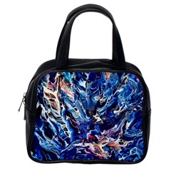 Cobalt Delta Classic Handbag (one Side) by kaleidomarblingart