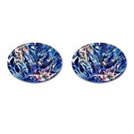 Cobalt delta Cufflinks (Oval) Front(Pair)