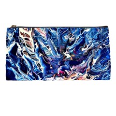 Cobalt Delta Pencil Case by kaleidomarblingart