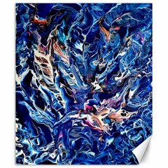 Cobalt Delta Canvas 20  X 24  by kaleidomarblingart