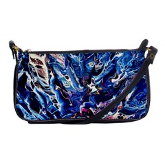 Cobalt Delta Shoulder Clutch Bag by kaleidomarblingart