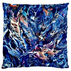 Cobalt Delta Standard Flano Cushion Case (two Sides) by kaleidomarblingart