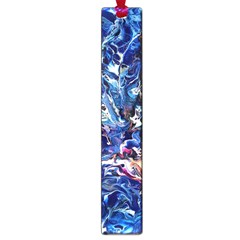 Cobalt Delta Large Book Marks by kaleidomarblingart