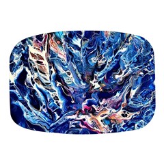 Cobalt Delta Mini Square Pill Box by kaleidomarblingart