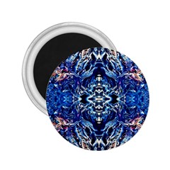 Cobalt Arabesque 2 25  Magnets by kaleidomarblingart