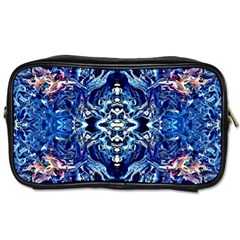 Cobalt Arabesque Toiletries Bag (two Sides) by kaleidomarblingart