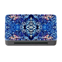 Cobalt Arabesque Memory Card Reader With Cf by kaleidomarblingart