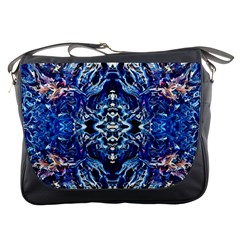 Cobalt Arabesque Messenger Bag by kaleidomarblingart