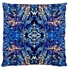 Cobalt Arabesque Standard Flano Cushion Case (two Sides) by kaleidomarblingart